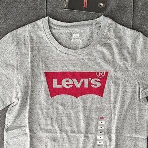 Levi's Gray and Red Short Sleeve Tee
